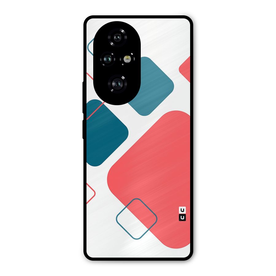 Square Pattern Beautiful Abstract Metal Back Case for Honor 200 Pro