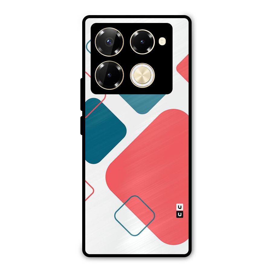Square Pattern Beautiful Abstract Metal Back Case for Infinix Note 40 Pro