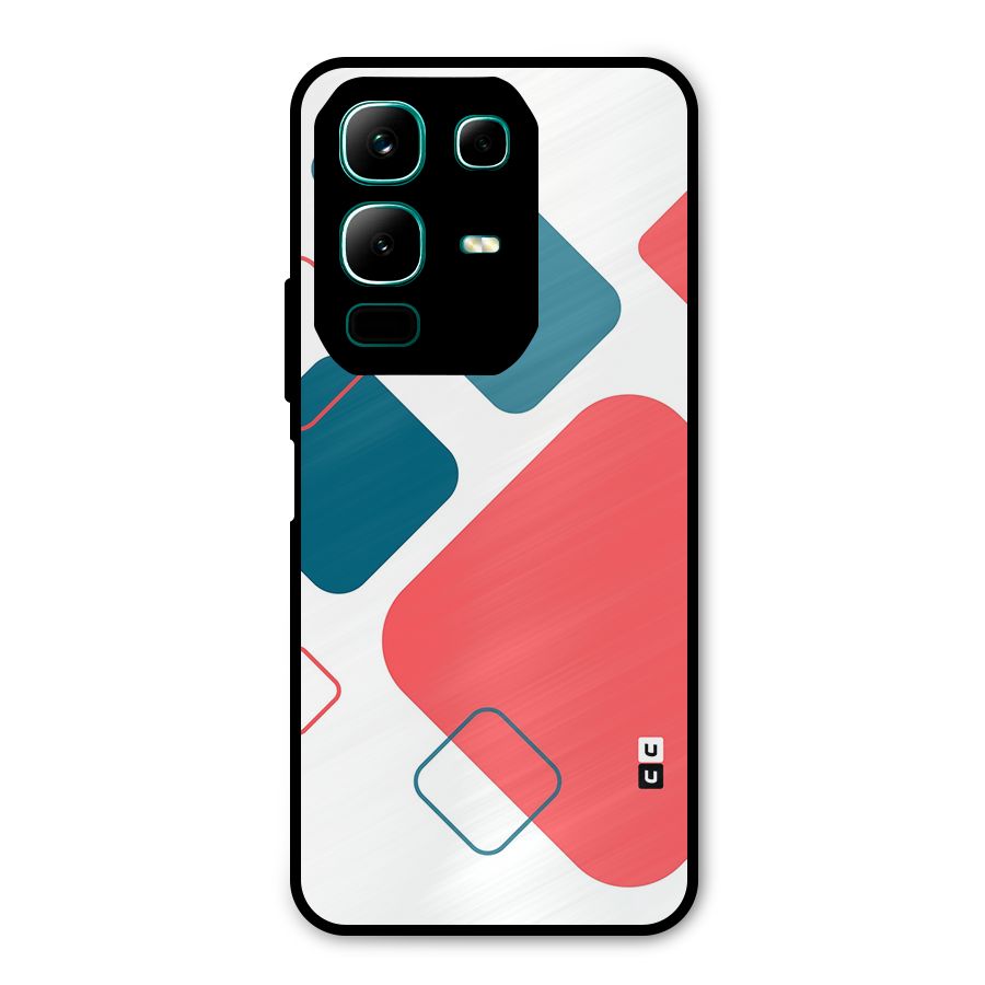 Square Pattern Beautiful Abstract Metal Back Case for Infinix Note 50x