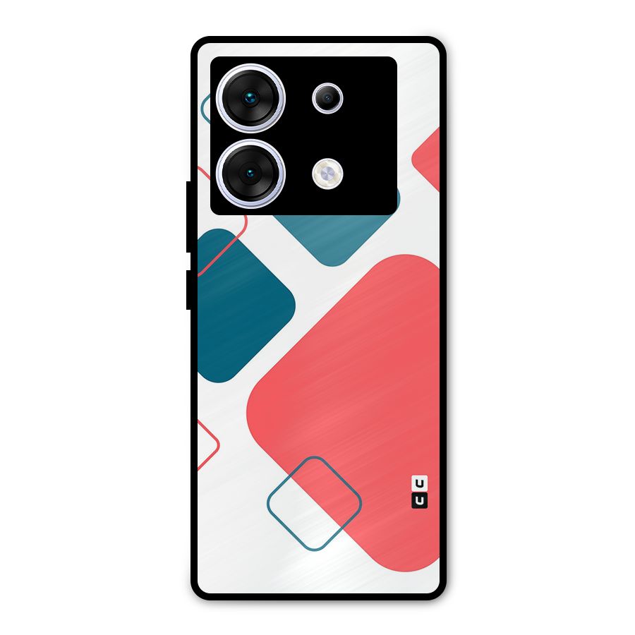 Square Pattern Beautiful Abstract Metal Back Case for Infinix Zero 30 5G