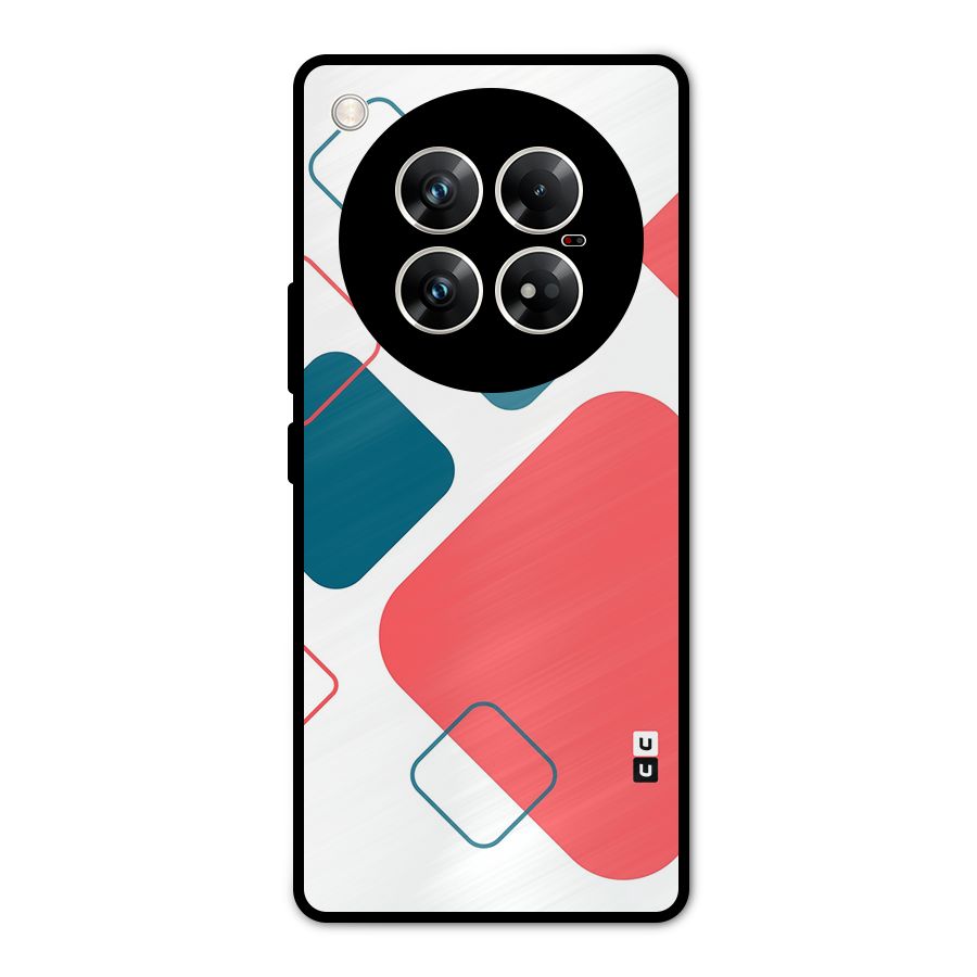 Square Pattern Beautiful Abstract Metal Back Case for Infinix Zero 40 5G
