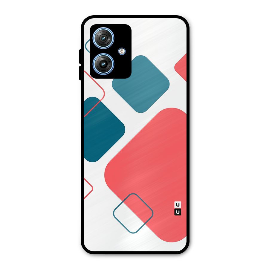 Square Pattern Beautiful Abstract Metal Back Case for Moto G54