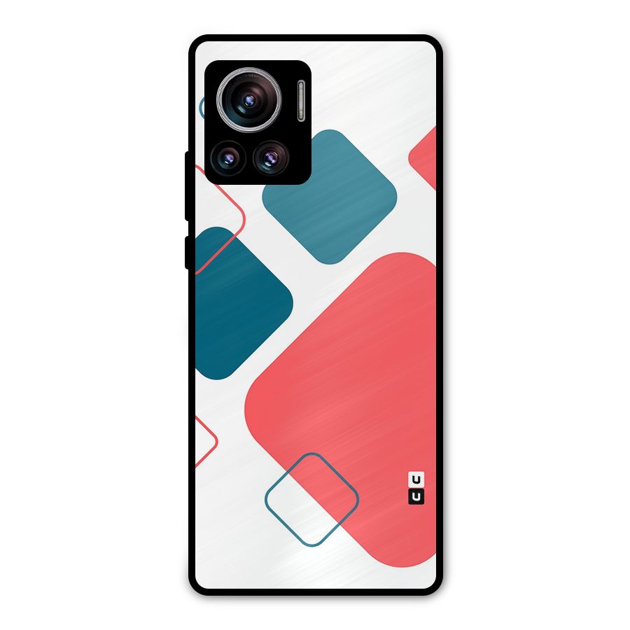Square Pattern Beautiful Abstract Metal Back Case for Motorola Edge 30 Ultra