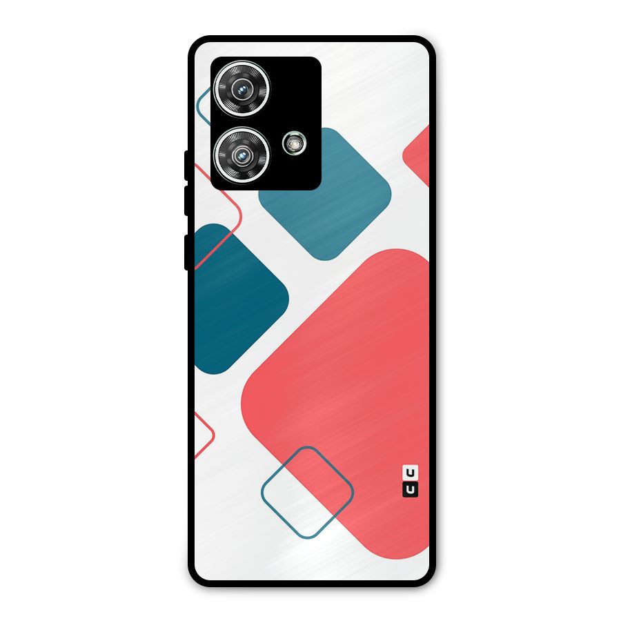 Square Pattern Beautiful Abstract Metal Back Case for Motorola Edge 40 Neo