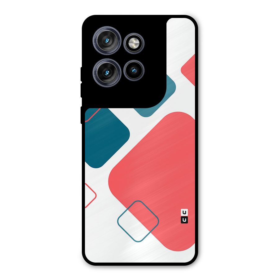 Square Pattern Beautiful Abstract Metal Back Case for Motorola Edge 50 Neo