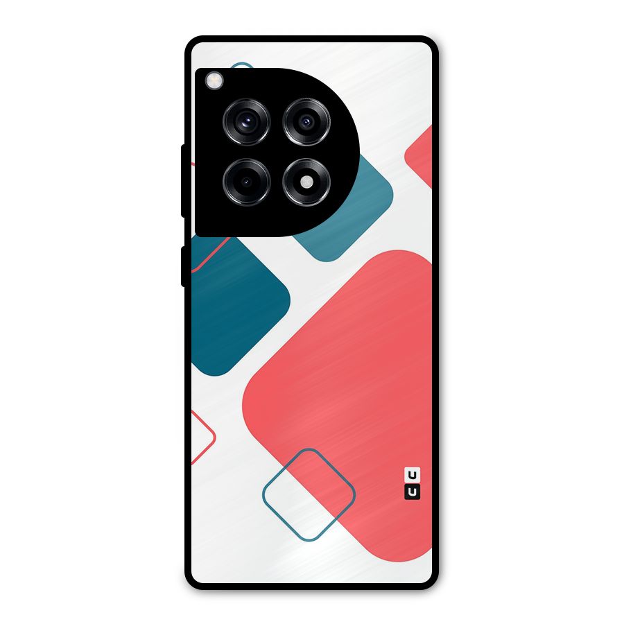 Square Pattern Beautiful Abstract Metal Back Case for OnePlus 12R