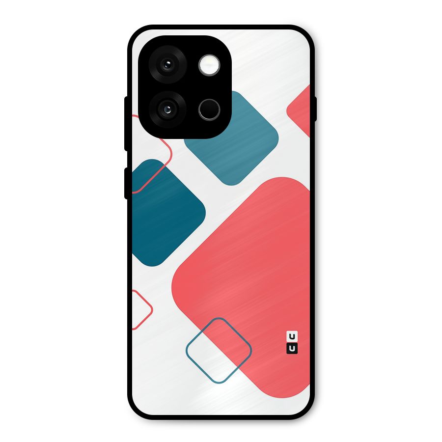 Square Pattern Beautiful Abstract Metal Back Case for OnePlus 13s