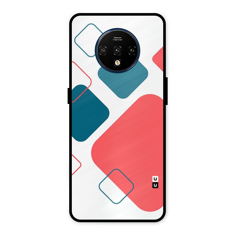 Square Pattern Beautiful Abstract Metal Back Case for OnePlus 7T