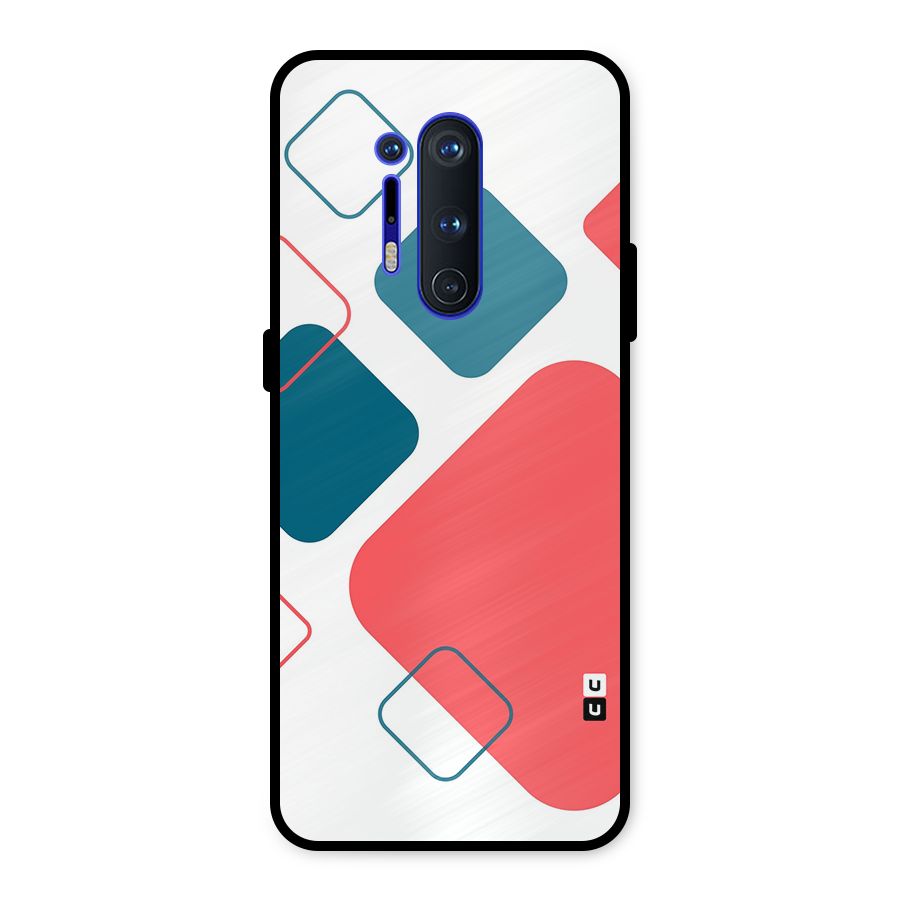 Square Pattern Beautiful Abstract Metal Back Case for OnePlus 8 Pro