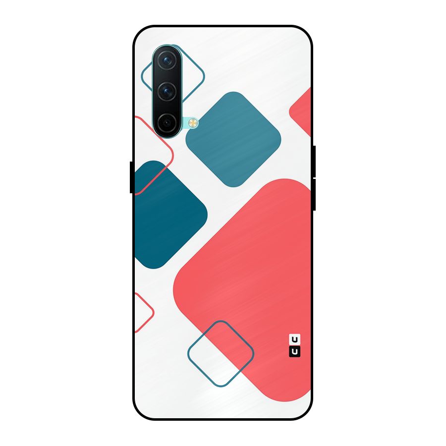 Square Pattern Beautiful Abstract Metal Back Case for OnePlus Nord CE 5G