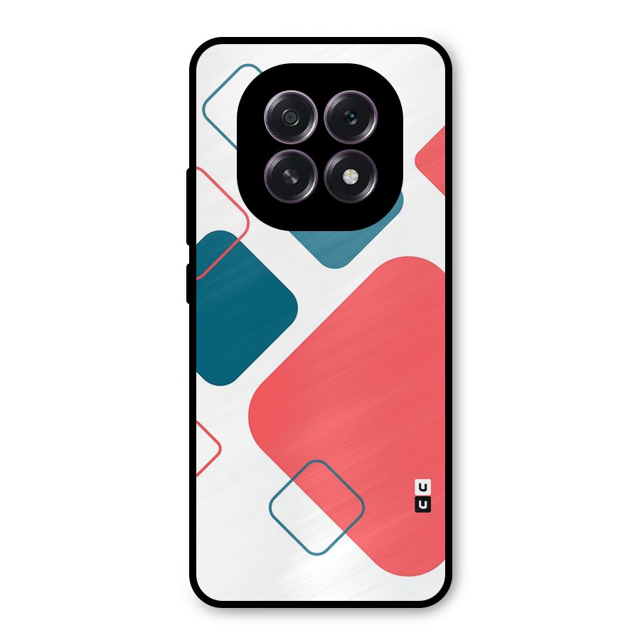 Square Pattern Beautiful Abstract Metal Back Case for Oppo F29