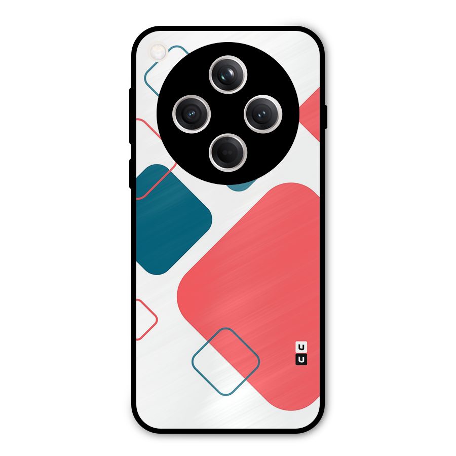 Square Pattern Beautiful Abstract Metal Back Case for Oppo Find X8