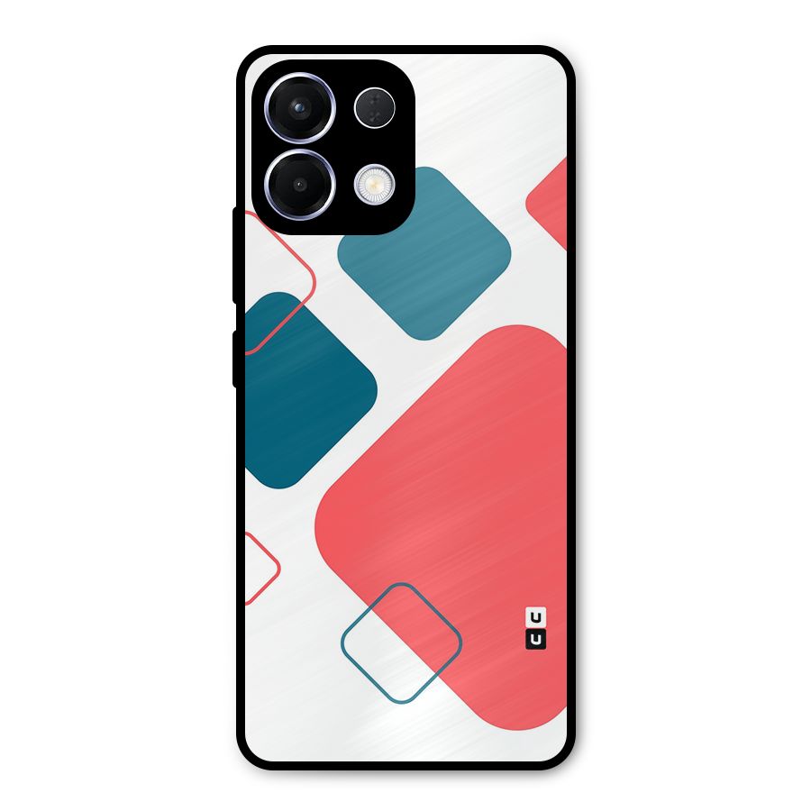 Square Pattern Beautiful Abstract Metal Back Case for Oppo K13