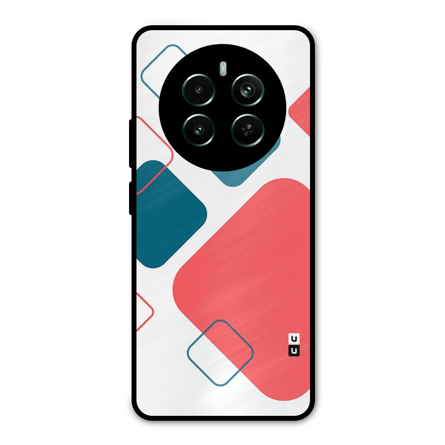 Square Pattern Beautiful Abstract Metal Back Case for Realme 12 Pro Plus