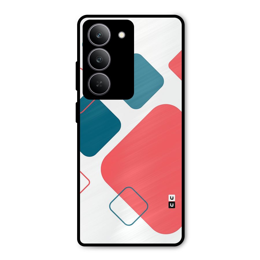 Square Pattern Beautiful Abstract Metal Back Case for Realme 14x