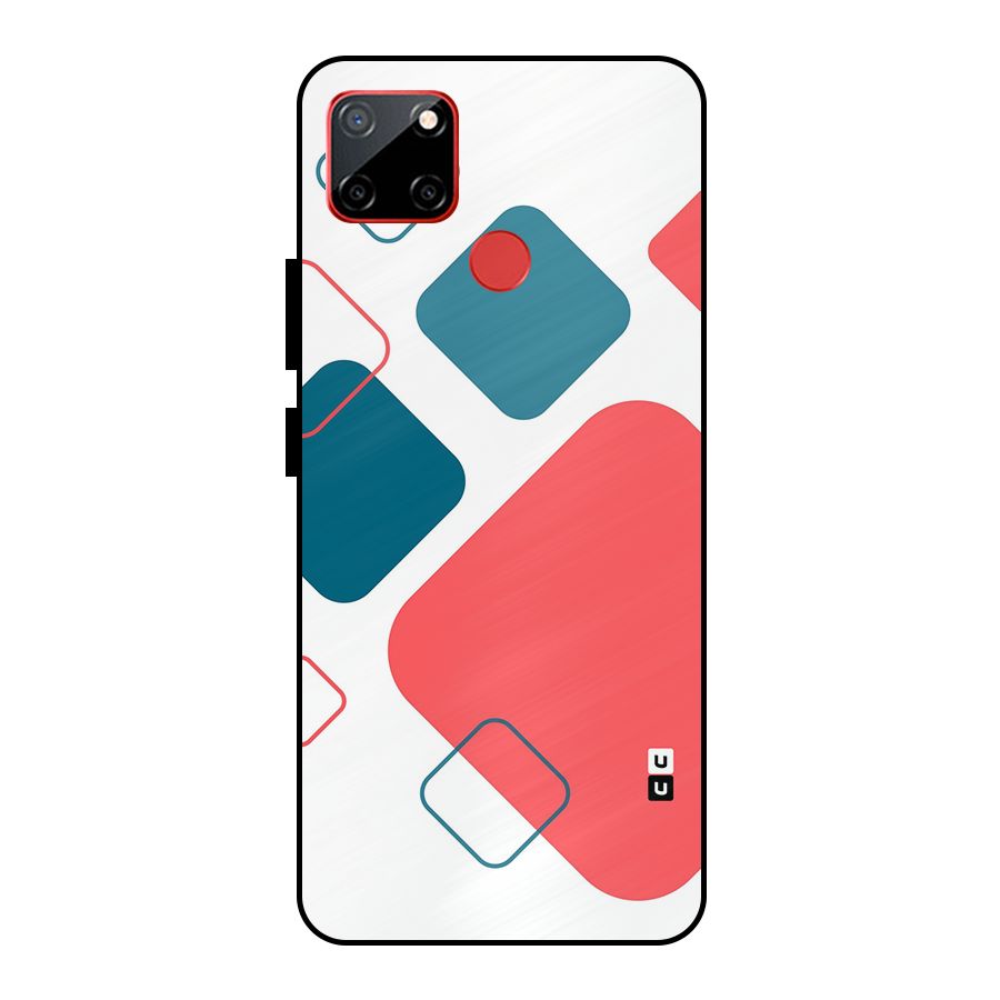 Square Pattern Beautiful Abstract Metal Back Case for Realme C12