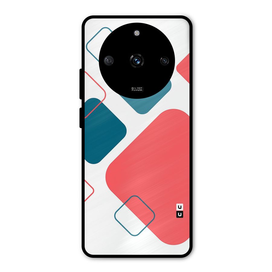 Square Pattern Beautiful Abstract Metal Back Case for Realme Narzo 60 5G