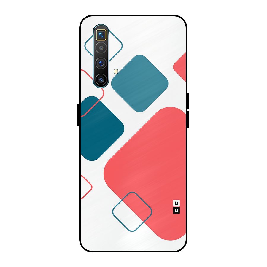 Square Pattern Beautiful Abstract Metal Back Case for Realme X3 SuperZoom