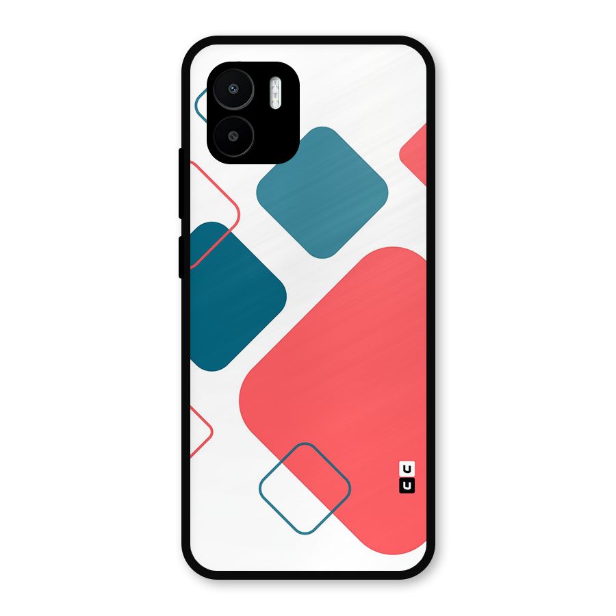 Square Pattern Beautiful Abstract Metal Back Case for Redmi A2
