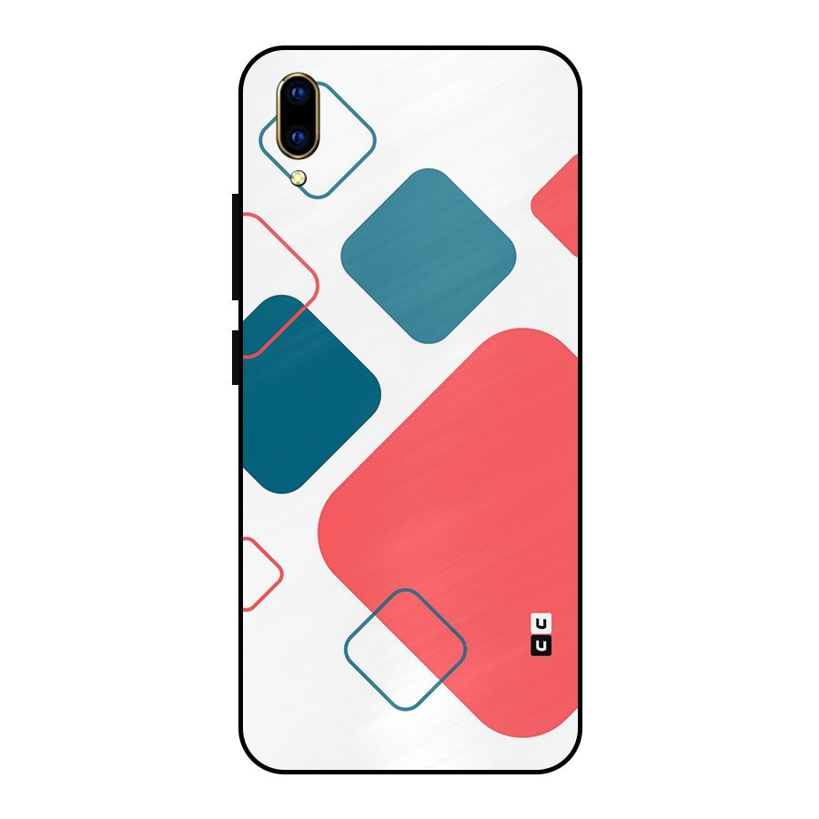 Square Pattern Beautiful Abstract Metal Back Case for Vivo V11 Pro
