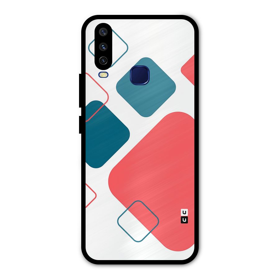 Square Pattern Beautiful Abstract Metal Back Case for Vivo V17