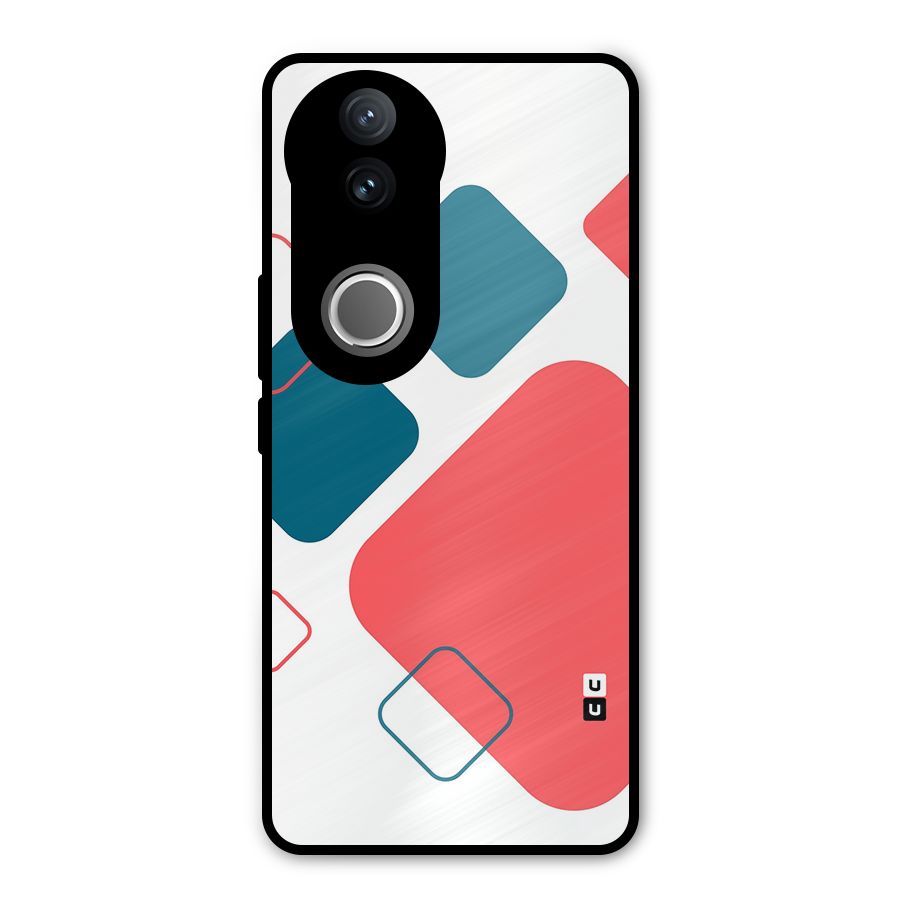 Square Pattern Beautiful Abstract Metal Back Case for Vivo V50e