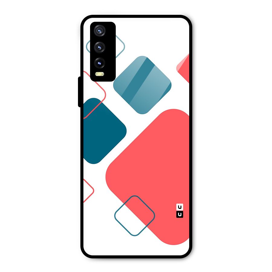 Square Pattern Beautiful Abstract Metal Back Case for Vivo Y20