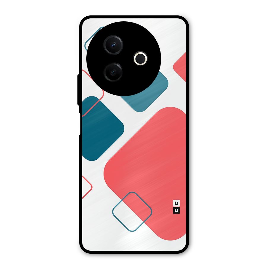 Square Pattern Beautiful Abstract Metal Back Case for Vivo Y39