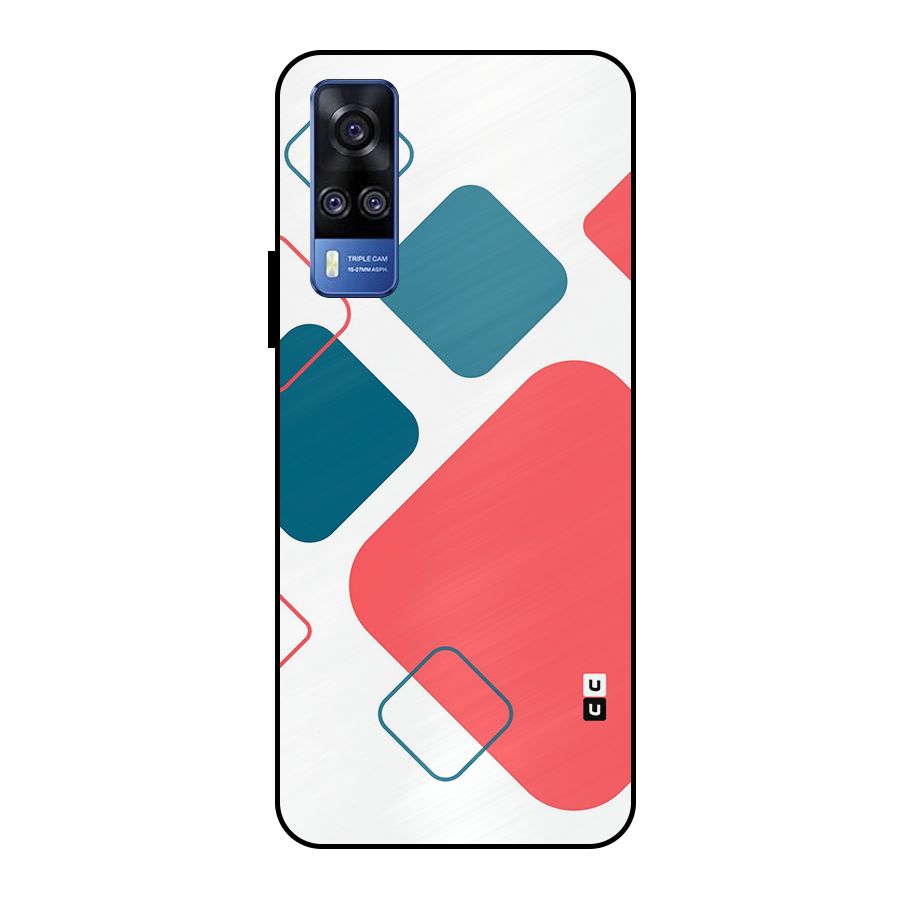 Square Pattern Beautiful Abstract Metal Back Case for Vivo Y51