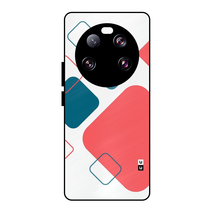 Square Pattern Beautiful Abstract Metal Back Case for Xiaomi 13 Ultra
