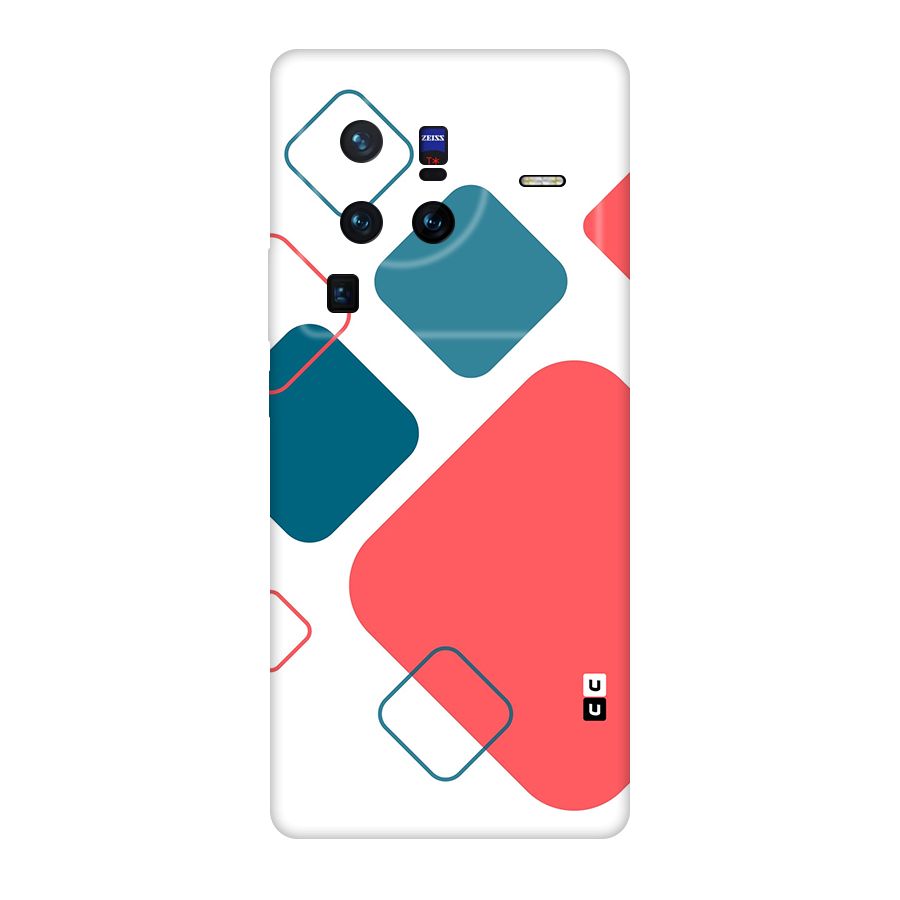 Square Pattern Beautiful Abstract Original Polycarbonate Back Case for Vivo X80