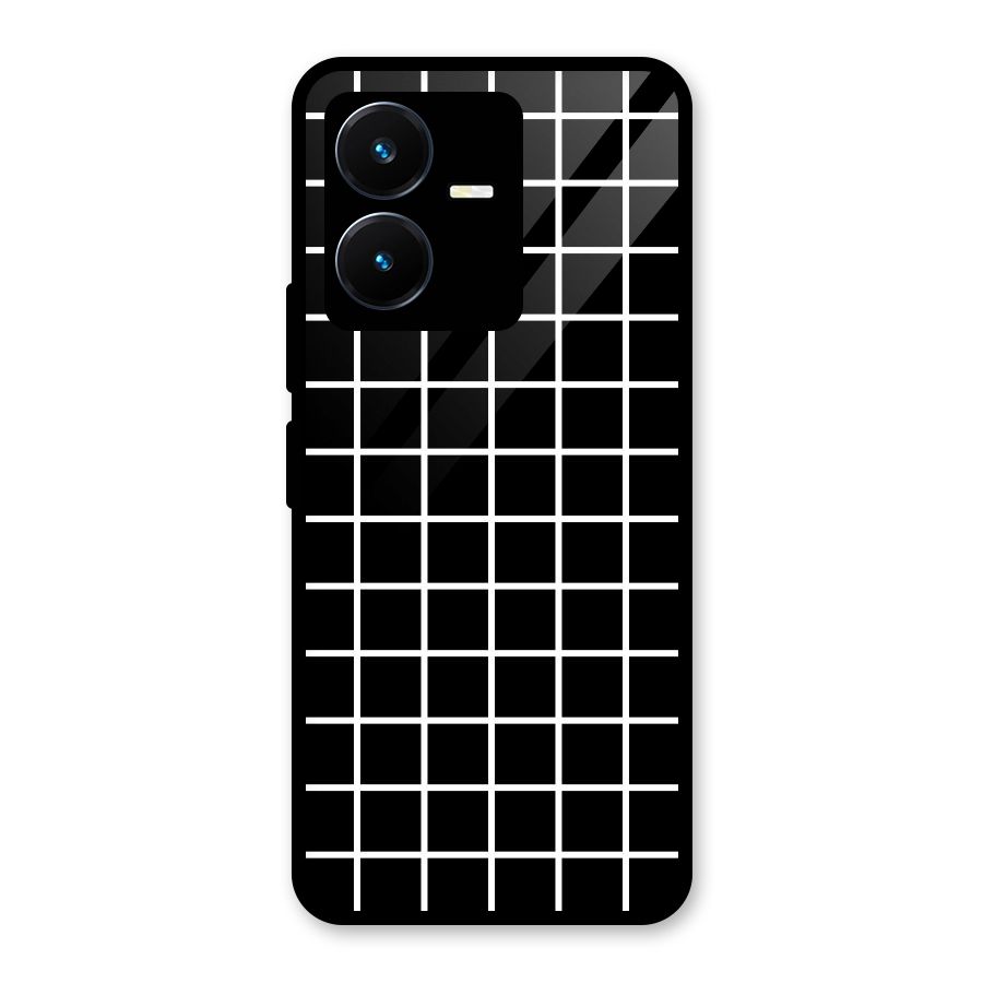 Square Puzzle Glass Back Case for Vivo Y22s