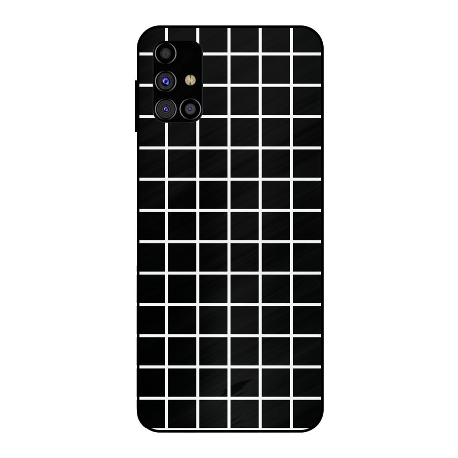 Square Puzzle Metal Back Case for Galaxy M31s