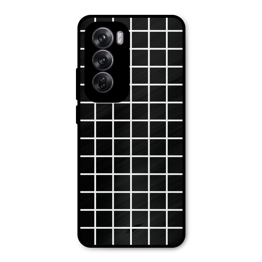 Square Puzzle Metal Back Case for Oppo Reno12 Pro