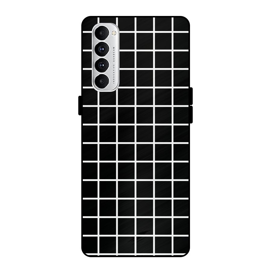 Square Puzzle Metal Back Case for Oppo Reno4 Pro