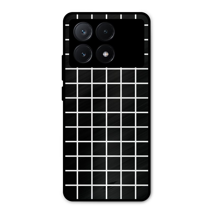 Square Puzzle Metal Back Case for Poco X6 Pro