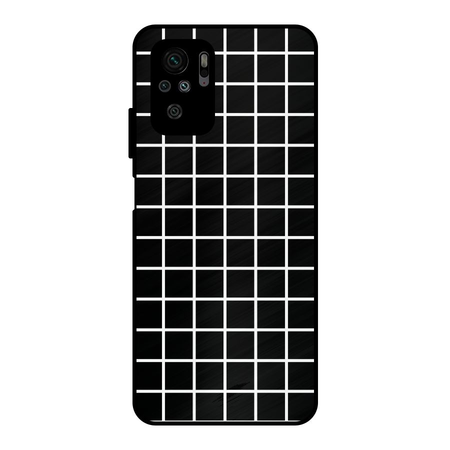 Square Puzzle Metal Back Case for Redmi Note 10S