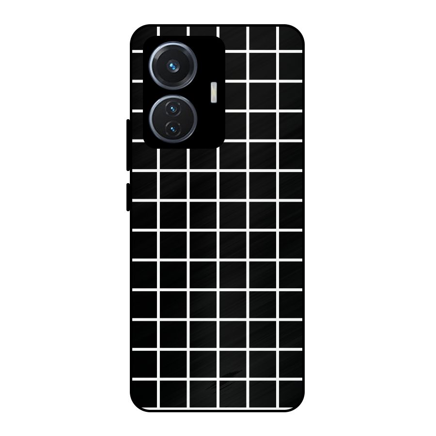 Square Puzzle Metal Back Case for Vivo T1 44W