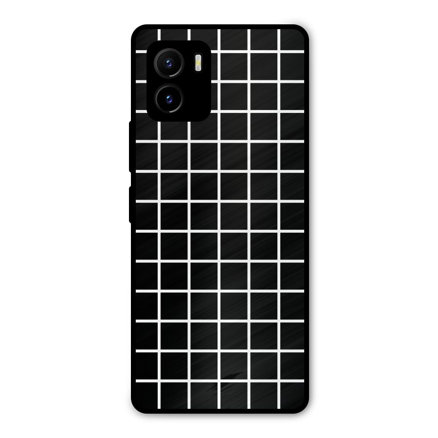 Square Puzzle Metal Back Case for Vivo Y15s