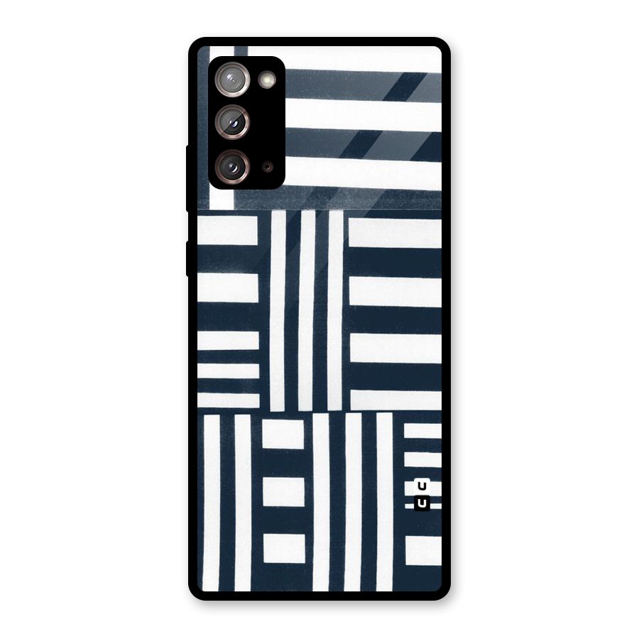 Square  Stripes Glass Back Case for Galaxy Note 20