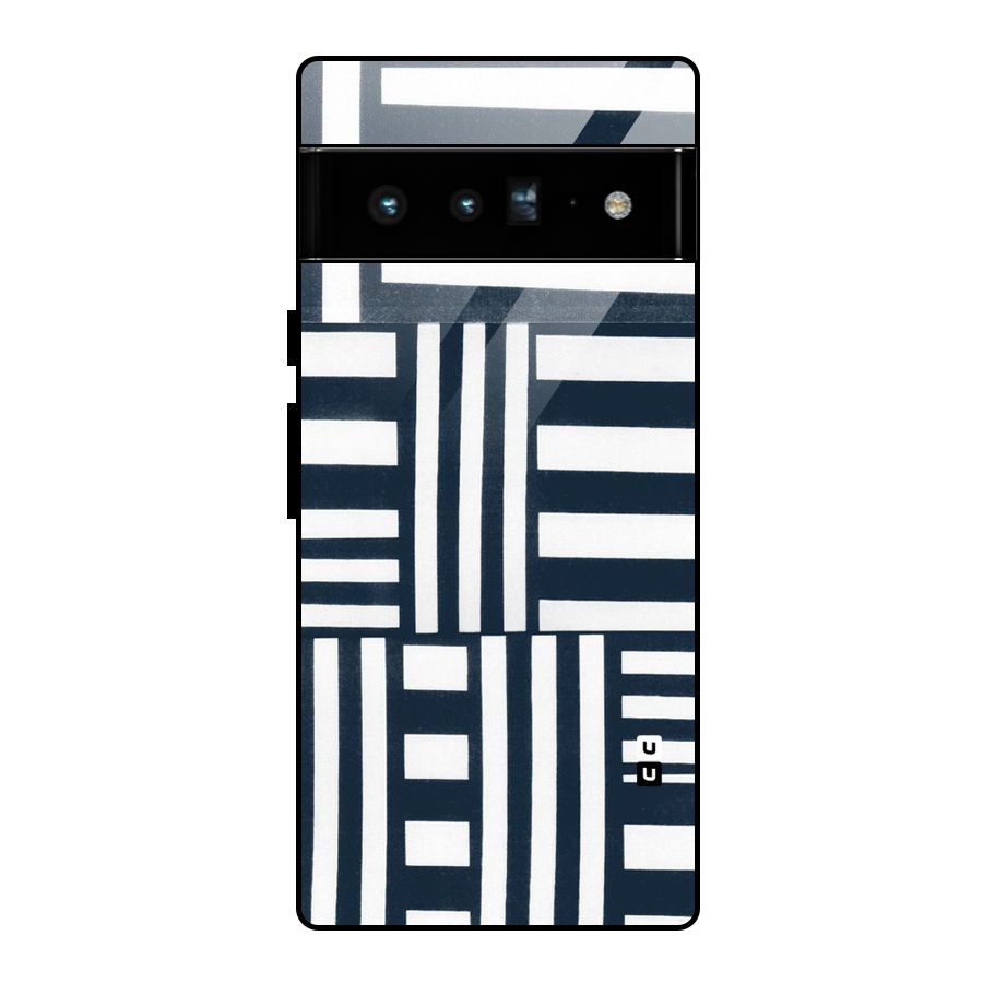 Square  Stripes Glass Back Case for Google Pixel 6 Pro