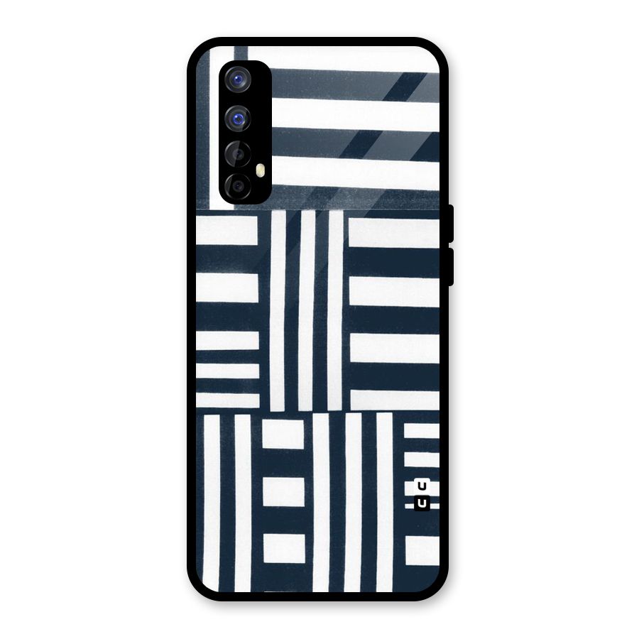 Square  Stripes Glass Back Case for Realme Narzo 20 Pro