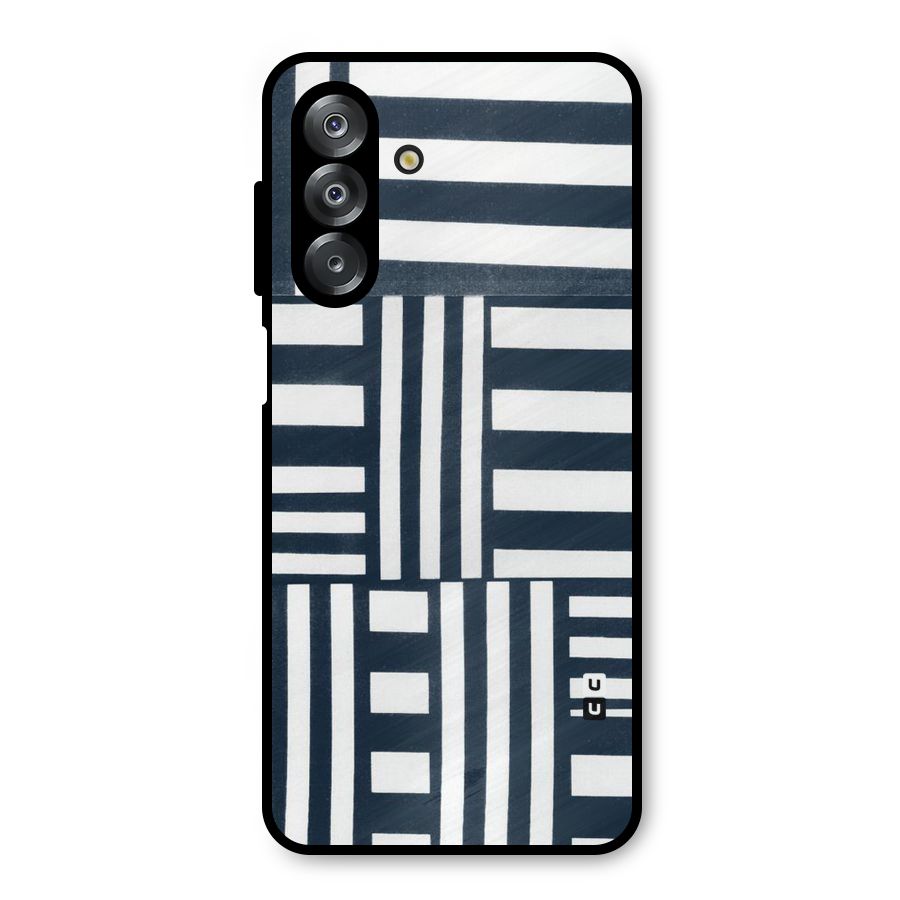 Square  Stripes Metal Back Case for Galaxy A26