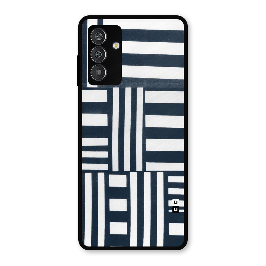 Square  Stripes Metal Back Case for Galaxy F13