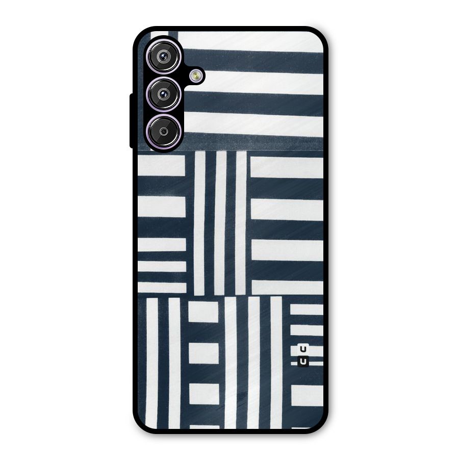 Square  Stripes Metal Back Case for Galaxy M15