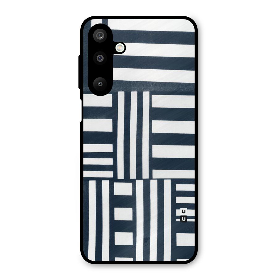 Square  Stripes Metal Back Case for Galaxy M16