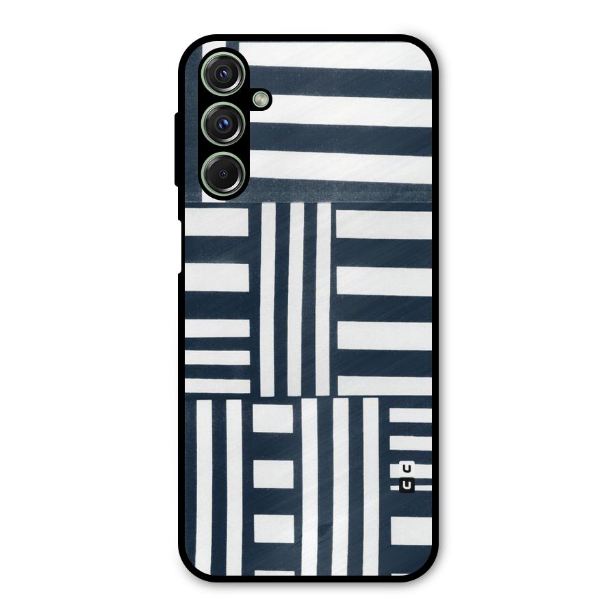 Square  Stripes Metal Back Case for Galaxy M34