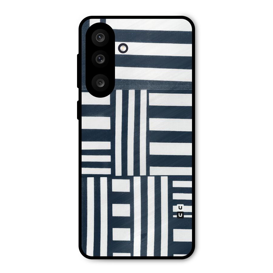 Square  Stripes Metal Back Case for Galaxy M56