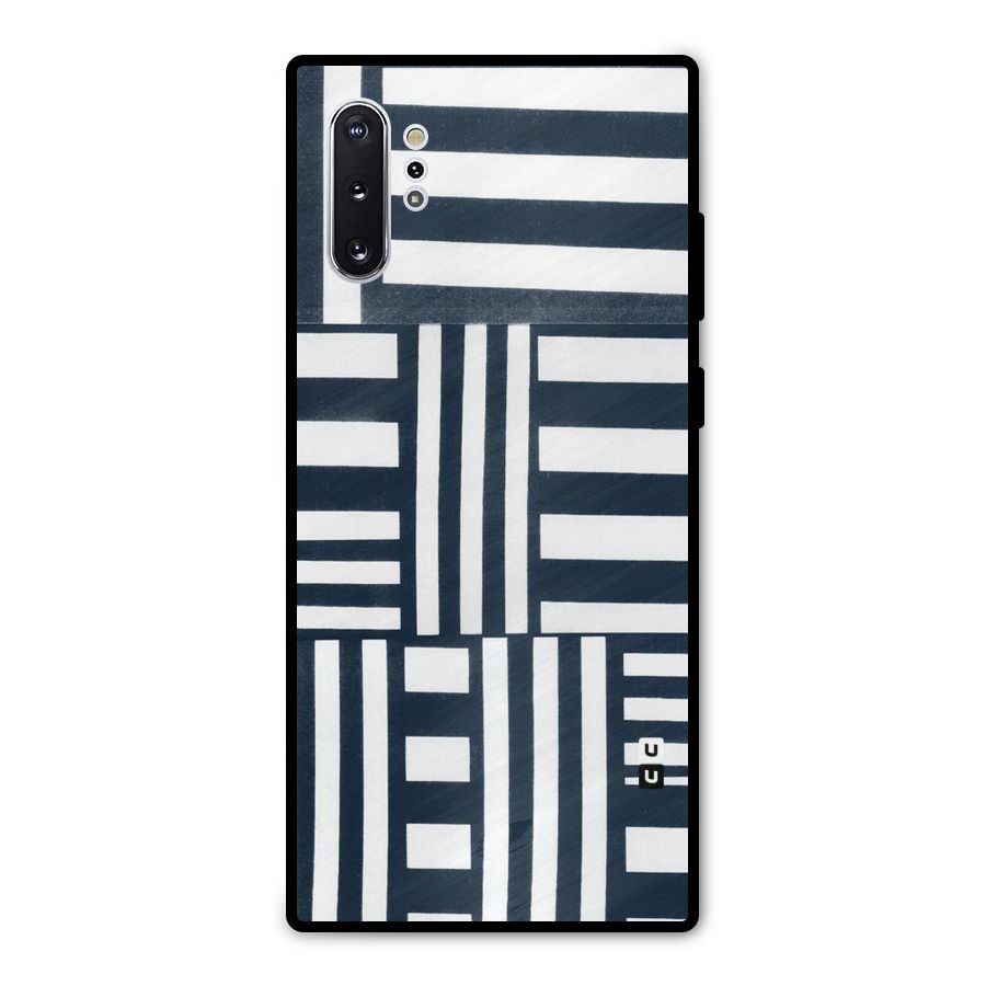 Square  Stripes Metal Back Case for Galaxy Note 10 Plus
