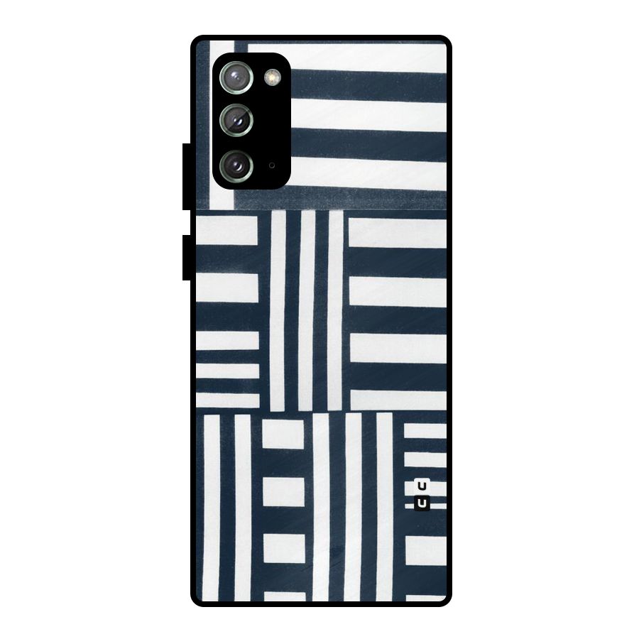 Square  Stripes Metal Back Case for Galaxy Note 20